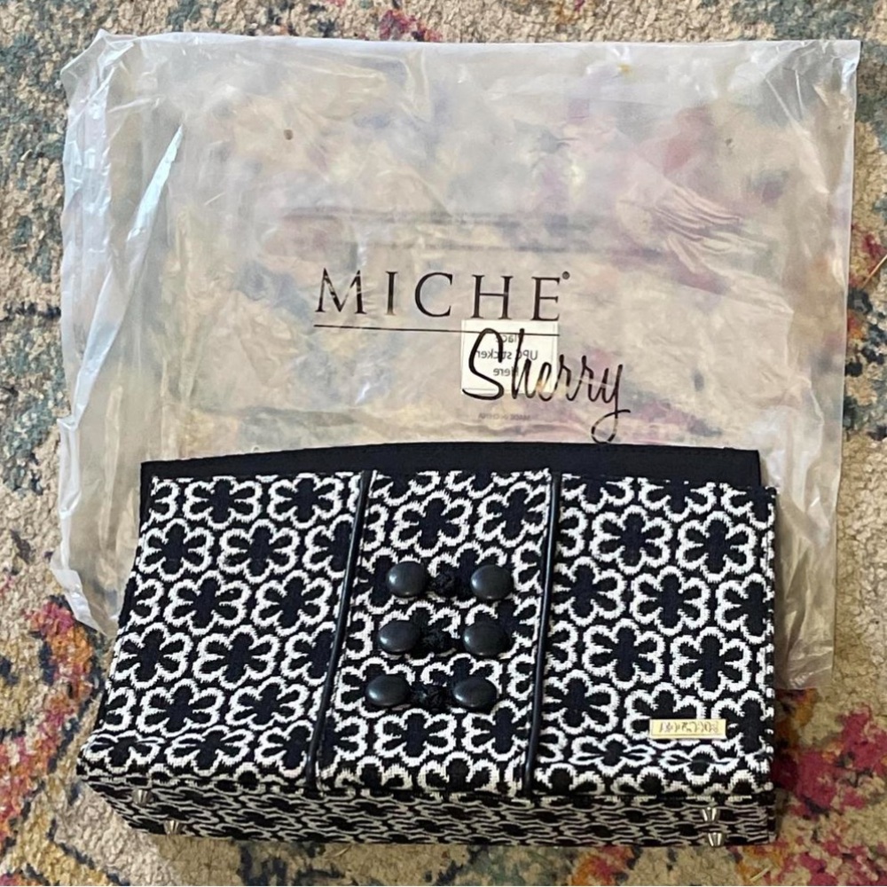 Miche Elegant Black and White Patterned Classic Shell